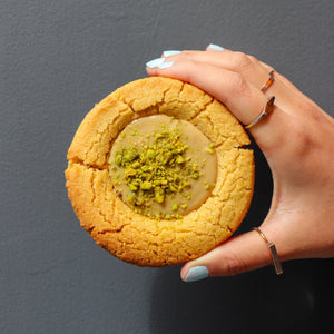 Kinder and Pistachio Plant Based Cookie